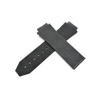 TVKSIPAR Fit For Hublot 25X19mm 21X15mm 19X13mm 23X15mm Armband Fit For Big Bang Serie Streifen Gummi Armband Männer Frauen Band Ausbuchtung Armband(Black,19X13X18)
