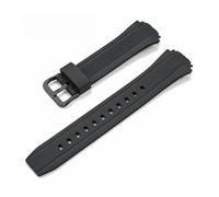 TVKSIPAR Harz-TPU-Uhrenarmband passend for Casio passend for EDIFICE Serie 5119 EF-552 Sport wasserdichtes schweißfestes Silikon 19 mm Uhrenarmband Herrenarmband(Black-Black Buckle)