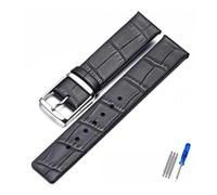 TVKSIPAR Lederarmband Passend For CK K2G211K2G231K2Y211K2Y231 Armband Mit Kettenschnalle For Herren Und Damen, 16 Mm, 18 Mm, 20 Mm, 22 Mm Armband(Coal Black,18mm)