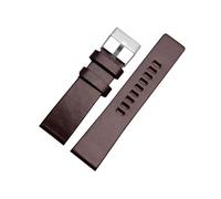 TVKSIPAR Passend For Diesel-Armband Aus Echtem Leder, DZ7311, DZ7332, DZ7314, DZ1405, DZ4323, Uhrenarmband, Schwarz, Braun, 22 Mm, 24 Mm, 26 Mm, 28 Mm, 30 Mm(A dark brown-silver,28mm)