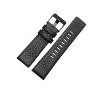 TVKSIPAR Passend For Diesel-Armband Aus Echtem Leder, DZ7311, DZ7332, DZ7314, DZ1405, DZ4323, Uhrenarmband, Schwarz, Braun, 22 Mm, 24 Mm, 26 Mm, 28 Mm, 30 Mm(B black-black,28mm)