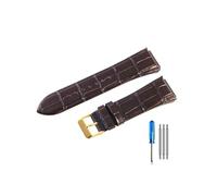 TVKSIPAR Passend for Guess Uhrenarmband W0040G3 W0040G5 W0247G3 Lederuhrenarmbänder(Coffee-GD-K1)