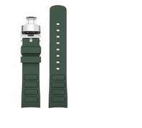 TVKSIPAR Passend For Mido Fit For Helmsman Uhrenarmband M049.526.17/11 Television TW Curved Quick Release Silikonkautschuk Uhrenarmband For Herren 22MM Armband(B-green-silver)
