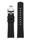 TVKSIPAR Passend For Mido Fit For Helmsman Uhrenarmband M049.526.17/11 Television TW Curved Quick Release Silikonkautschuk Uhrenarmband For Herren 22MM Armband(B-black-silver)