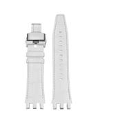 TVKSIPAR Passend for Swatch, for mechanisches SVG-Armband, for SVGK403/407, SVGB400, 402, 408, Lederuhr mit 22 mm Herrenarmband(Olive Flak)