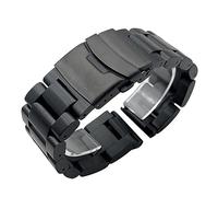 TVKSIPAR Schwarzes Edelstahl-Uhrenarmband, 22 mm, 24 mm, 26 mm, passend for Diesel for Herren, DZ4343, DZ7305, solides, verdicktes Metall-Uhrenarmband(Black,22mm)