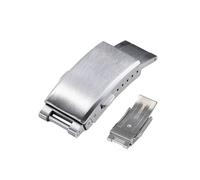 TVKSIPAR Solide Faltschließe for Uhren, passend for Rolex, passend for Submariner, 9 mm x 16 mm, Edelstahl-Faltschließe, silberfarbenes Uhrenzubehör