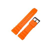 TVKSIPAR Tauchen Uhr Strap 20mm 22mm Silikon Männer Sport Wasserdicht Handgelenk Band Armband Zubehör Fit for Seiko SKX007 SRP777J1(Orange B,20mm)