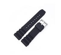 TVKSIPAR Tauchen Uhr Strap 20mm 22mm Silikon Männer Sport Wasserdicht Handgelenk Band Armband Zubehör Fit for Seiko SKX007 SRP777J1(Black S,22mm)