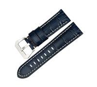 TVKSIPAR Uhrenarmbänder 22 24 26 mm Uhrenzubehör Uhrenarmband Lederarmband Uhrenarmbänder Blau Passend for Panerai(Sapphire blue WS,24mm)