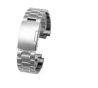 TVKSIPAR Uhrenarmband Aus Massivem Edelstahl Passend For Timex Fit For Tides T45601 T2N721 T2N720 T2N739 TW2T76500 Herren E-Tide Compass Metallarmband(A silver)