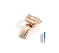 TVKSIPAR Uhrenarmband, Stahlschnalle, Portugal, glänzend, wasserdicht, Faltschließe, passend for IWC-Zubehör, echtes Leder, 18 mm(Rose)