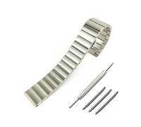 TVKSIPAR Uhrenzubehör Stahlarmband 16mm18mm20mm22mm Edelstahlarmband Sport Wasserdichter Metallgürtel Damen Herren Uhrenarmband(Silver,22mm)