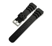TVKSIPAR Universal Diver Uhr Band Fit for Seiko 18mm 20mm 22mm Silikon Gummi Wasserdichte Sport Armband Armband zubehör Männer Blau Grün(Black,22mm)