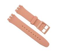 TVKSIPAR Wasserdichtes Silikon-Armband, Passend For Swatch, Weiches Gummi-Armband, Herren- Und Damen-Ersatzarmband, 16/17/19/20 Mm, Riemenzubehör(Cosmetic,16mm)