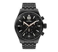 TW Steel ACE Aternus Herren 45mm Quarzuhr mit schwarzem Zifferblatt, schwarzem Metallarmband und Datum Kalender ACE314