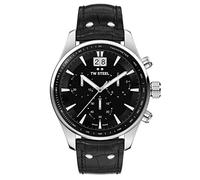 TW Steel ACE Aternus Herren 45mm Quarzuhr mit schwarzem Zifferblatt, schwarzem Silikonarmband und Datumskalender ACE301