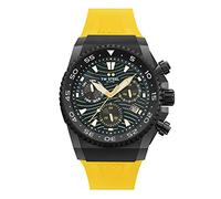 TW Steel ACE Diver Herren 44mm Quarzuhr mit schwarzem Zifferblatt, gelbem Silikonarmband und Datumskalender ACE414