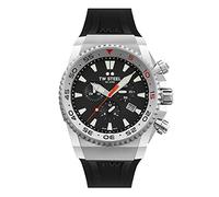 TW Steel ACE Diver Herren 44mm Quarzuhr mit schwarzem Zifferblatt, schwarzem Silikonarmband und Datumskalender ACE400