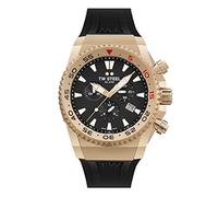 TW Steel ACE Diver Herren 44mm Quarzuhr mit schwarzem Zifferblatt, schwarzem Silikonarmband und Datumskalender ACE403