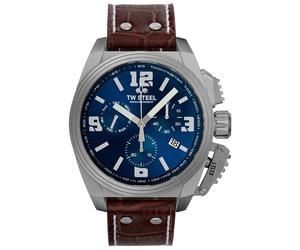 TW STEEL -Schweizer Canteen Herrenuhr Braun Chronograph Datum Quarz 46mm- TW1113