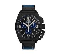 TW STEEL -Schweizer Canteen Herrenuhr Schwarz Blau Chronograph Datum Quarz 46mm- TW1117