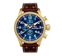 TW Steel Volante Herren 48mm Quarzchronographenuhr mit braunem Lederarmband