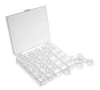 Tweal Spulen Nähmaschine,25 Stück Transparente Kunststoff-Nähspule mit Aufbewahrungsbox für Brother Janome Singer Babylock-Nähmaschine von Elna Kenmore