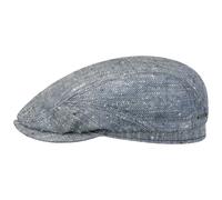 Tweed Herringbone Driver Flatcap by Stetson blau 59 cm