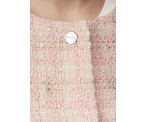 Tweed-Jacke im Boxy Fit beige 40