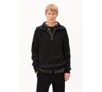 TWEED-STRICK-TROYER | recycelter Woll-Mix - schwarz (S)