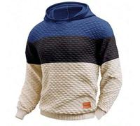 Tween-Jungen Sweatshirt im Jacquard-Stil mit Kontrastfarben, erschwinglich für den ersten Schultag, kann kombiniert werden mit Hemd, weißer Hose, Jack