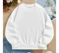 Tween-Mädchen Lässiges gemustertes Langarm-Sweatshirt mit rundem Ausschnitt, geeignet für Herbst/Winter