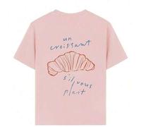 Tween Mädchen "Un Croissant S'il Vous Plaît" Französisch Croissant Muster T-Shirt, weicher und angenehmer Stoff, geeignet für Tween Mädchen Outdoor Sp