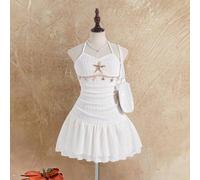 Tween-Mädchen Urlaubs Lässig Kleid mit Seestern Anhänger Dekoration, ärmelos