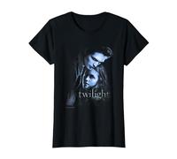 Twilight Main Poster Edward and Bella Blue Embrace Movie T-Shirt, Damen, Schwarz, S