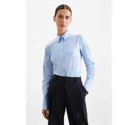 Twill Hemdbluse slim fit mit langer Manschette Blau 36 (60.853557-0011-36)