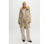 Funktionsmantel MARC O'POLO "mit abnehmbarem Fake-Fur-Kragen", Damen, Gr. 44, beige (earthy taupe), Obermaterial: 100% Baumwolle. Futter: 100% Polyester, unifarben, relaxed fit, Mäntel (46536055-44) e