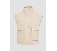 Twill-Weste im Relaxed Fit mit Stehkragen 42 Beige 2163993.8404.42