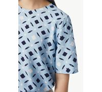 Twilllbluse mit All-over-Print blau 34