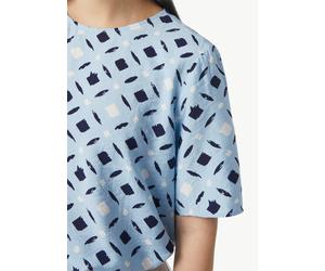 Twilllbluse mit All-over-Print blau 38