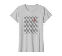 Twin Peaks Owl Pocket Backward and Forward T-Shirt, Damen, Silber, XS