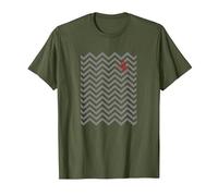 Twin Peaks Owl Pocket Backward and Forward T-Shirt, Herren, Olivgrün, L