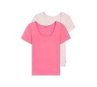 HUGO Zweierpack T-Shirts aus Stretch-Baumwolle - Style TWIN T-SHIRT RN, 50545688 Weiß / Pink XL