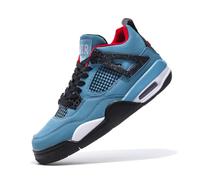 Twinice Herren Damen Retro Sneaker Schuhe Skateboardschuhe Turnschuhe mit Luftpolster Große Größen Sportschuhe Basketballschuhe Dunkelblau EU 44