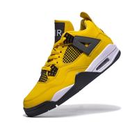 Twinice Herren Damen Retro Sneaker Schuhe Skateboardschuhe Turnschuhe mit Luftpolster Große Größen Sportschuhe Basketballschuhe Gelb EU 39