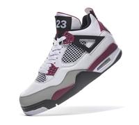 Twinice Herren Damen Retro Sneaker Schuhe Skateboardschuhe Turnschuhe mit Luftpolster Große Größen Sportschuhe Basketballschuhe Purpurrot EU 41