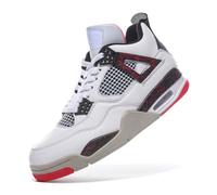 Twinice Herren Damen Retro Sneaker Schuhe Skateboardschuhe Turnschuhe mit Luftpolster Große Größen Sportschuhe Basketballschuhe grauweiß EU 42