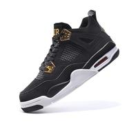 Twinice Herren Damen Retro Sneaker Schuhe Skateboardschuhe Turnschuhe mit Luftpolster Große Größen Sportschuhe Basketballschuhe golden EU 44