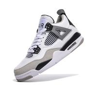 Twinice Herren Damen Retro Sneaker Schuhe Skateboardschuhe Turnschuhe mit Luftpolster Große Größen Sportschuhe Basketballschuhe Hellgrau EU 37